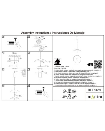 ABISAL * COLGANTE LED 1L 12W 3000K